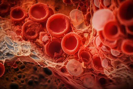 células rojas y tejido en cicatrización oxigenoterapia 